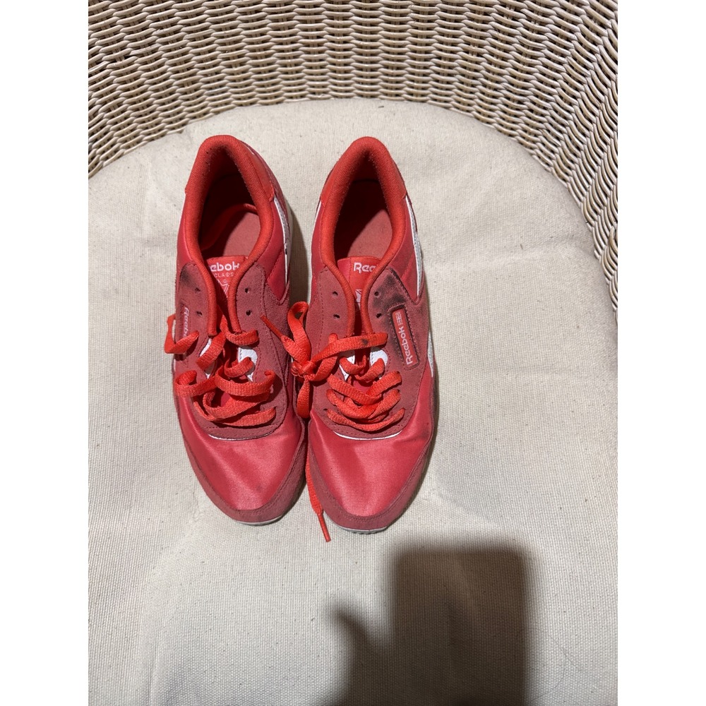 Reebok Classic Nylon Red White Low Top Sneakers FZ0818 Mens 7 Womens 8.5
